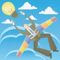 Flying to reach an idea in the cloud