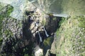 Flying towards waterfall POV from light aircraft window Kakadu National Park