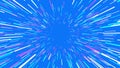 Flying trought hyperspace, abstract animation on blue, seamless loop.