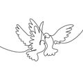 Flying two pigeons logo Royalty Free Stock Photo