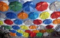 Flying Umbrellas Alley Royalty Free Stock Photo