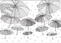 Flying umbrellas Royalty Free Stock Photo