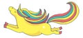 Flying unicorn. Happy dream symbol. Magic horse