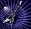 Flying v style electric guitar