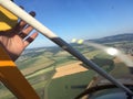 Flying vintage aicraft - pilot view