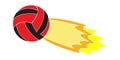 Flying Volleyball logo Royalty Free Stock Photo