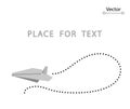 Flying white creative origami paper airplane. Vector conceptual illustration, Travel, Leisure, Business. Space for text.