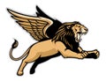 Flying winged lion Royalty Free Stock Photo