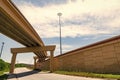 flyover architecture of transport system. bridge overpass on highway. structural overpass. Roadway structure expansion