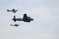 RAF BBMF, Battle of Britain Memorial Flight, flypast - Lancaster, Spitfire and Hurricane