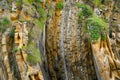 Flysch, hard rock layers, erosion, geology, San Sebastian, Euskadi, Basque Country, Spain Royalty Free Stock Photo