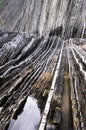 Flysch of Zumaia, Basque Country, Spain Royalty Free Stock Photo
