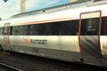 Flytoget, the high-speed express in Drammen, Norway Royalty Free Stock Photo