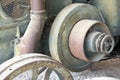 Flywheel of an old tractor Royalty Free Stock Photo