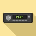 Fm radio car audio icon, flat style Royalty Free Stock Photo