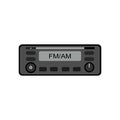 Fm radio in car icon. Royalty Free Stock Photo