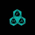 FMA creative minimalist letter logo. FMA unique  initials alphabet letter logo design Royalty Free Stock Photo