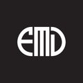 FMD letter logo design on black background. FMD creative initials letter logo concept. FMD letter design