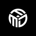 FMD letter logo design on black background. FMD creative initials letter logo concept. FMD letter design