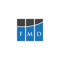 FMD letter logo design on WHITE background. FMD creative initials letter logo concept. FMD letter design