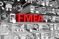 FMEA concept blurred background 3d