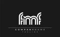 FMF Creative Unique Modern Letter Logo Design Royalty Free Stock Photo