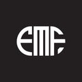 FMF letter logo design on black background. FMF creative initials letter logo concept. FMF letter design Royalty Free Stock Photo