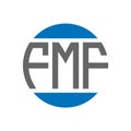 FMF letter logo design on white background. FMF creative initials circle logo concept. FMF letter design Royalty Free Stock Photo