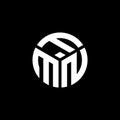 FMN letter logo design on black background. FMN creative initials letter logo concept. FMN letter design Royalty Free Stock Photo