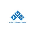 FMN letter logo design on WHITE background. FMN creative initials letter logo concept. Royalty Free Stock Photo