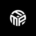 FMP letter logo design on black background. FMP creative initials letter logo concept. FMP letter design Royalty Free Stock Photo