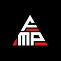 FMP triangle letter logo design with triangle shape. FMP triangle logo design monogram. FMP triangle vector logo template with red Royalty Free Stock Photo