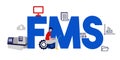 FMS Fleet management system. Factory operation software. Royalty Free Stock Photo