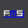 FMS letter logo creative design with vector graphic, FMS Royalty Free Stock Photo