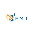 FMT credit repair accounting logo design on white background. FMT creative initials Growth graph letter logo concept. FMT business