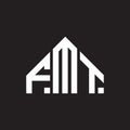 FMT letter logo design on black background. FMT creative initials letter logo concept. FMT letter design