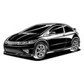 FN2 car illustration Royalty Free Stock Photo