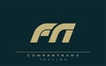 FN Sleek Geometric Logo Design Royalty Free Stock Photo