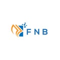 FNB credit repair accounting logo design on white background. FNB creative initials Growth graph letter logo concept. FNB business
