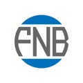FNB letter logo design on white background. FNB creative initials circle logo concept. FNB letter design