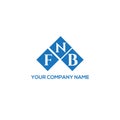 FNB letter logo design on WHITE background. FNB creative initials letter logo concept