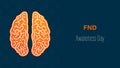 FND Awareness day, functional neurological disorders, vector illustration Royalty Free Stock Photo