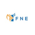 FNE credit repair accounting logo design on white background. FNE creative initials Growth graph letter logo concept. FNE business Royalty Free Stock Photo
