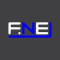 FNE letter logo creative design with vector graphic, FNE simple and modern logo Royalty Free Stock Photo