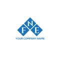 FNE letter logo design on WHITE background. FNE creative initials letter logo concept. Royalty Free Stock Photo