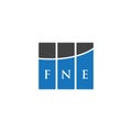 FNE letter logo design on WHITE background. FNE creative initials letter logo concept. FNE letter design.FNE letter logo design on Royalty Free Stock Photo