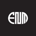 FNM letter logo design on black background. FNM creative initials letter logo concept. FNM letter design Royalty Free Stock Photo
