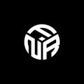 FNR letter logo design on black background. FNR creative initials letter logo concept. FNR letter design Royalty Free Stock Photo