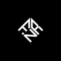 FNR letter logo design on black background. FNR creative initials letter logo concept. FNR letter design Royalty Free Stock Photo
