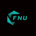 FNU creative minimalist letter logo. FNU unique vector initials alphabet letter logo design Royalty Free Stock Photo